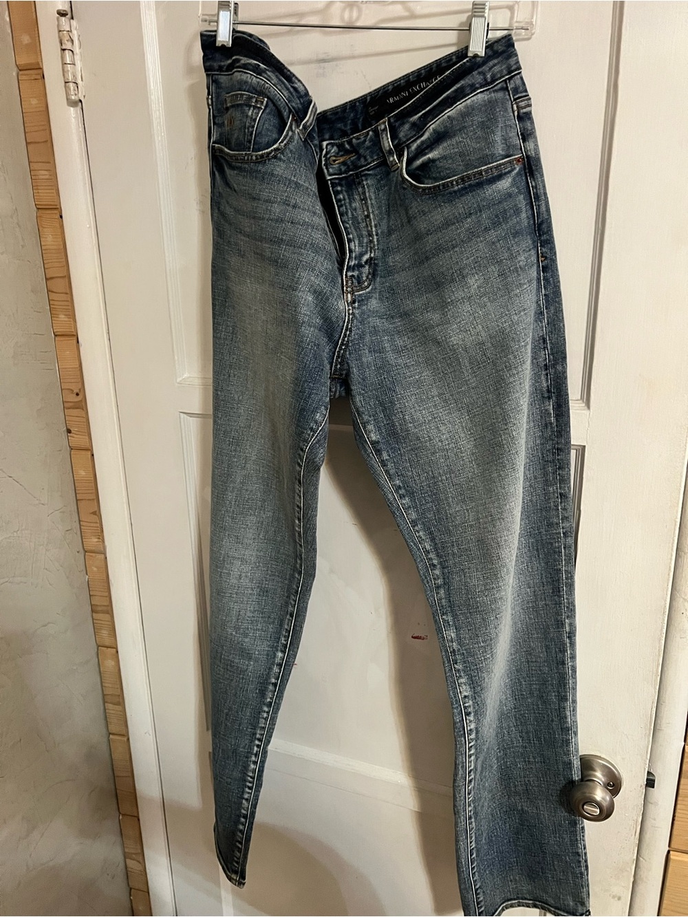 Armani Exchange Distressed Blue Denim Jeans